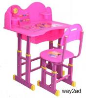 TABLE CHAIR SET FOR GIRL WITH ADJUSTABLE HEIGHT FROM IRIS