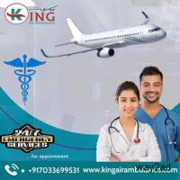 Hire ICU Support King Air Ambulance Service in Bhubaneswar at Low-fare