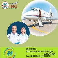 Get Classy Medical Support King Air Ambulance Service in Varanasi