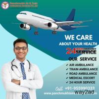 Get Panchmukhi Air Ambulance Services in Siliguri with Medical Facilities