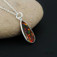 1.3 ct black line ethiopian opal pendant