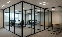Stylish & Durable Commercial Glass Partitioning